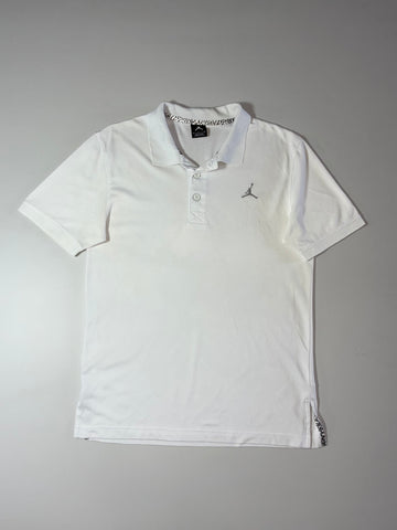 Jordan | White Jumpman Elephant Print Polo Tee | (M)