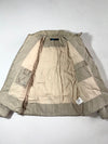 Vintage QS Style Beige Padded Canvas Zip-Up Jacket (M)