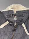 Diesel Sherpa-Lined Grey Utility Jacket (Fur inside) (M)
