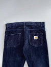 Carhartt WIP Klondike Pant — Navy Corduroy 5-Pocket Straight Fit Pants (W:34 |L:41)