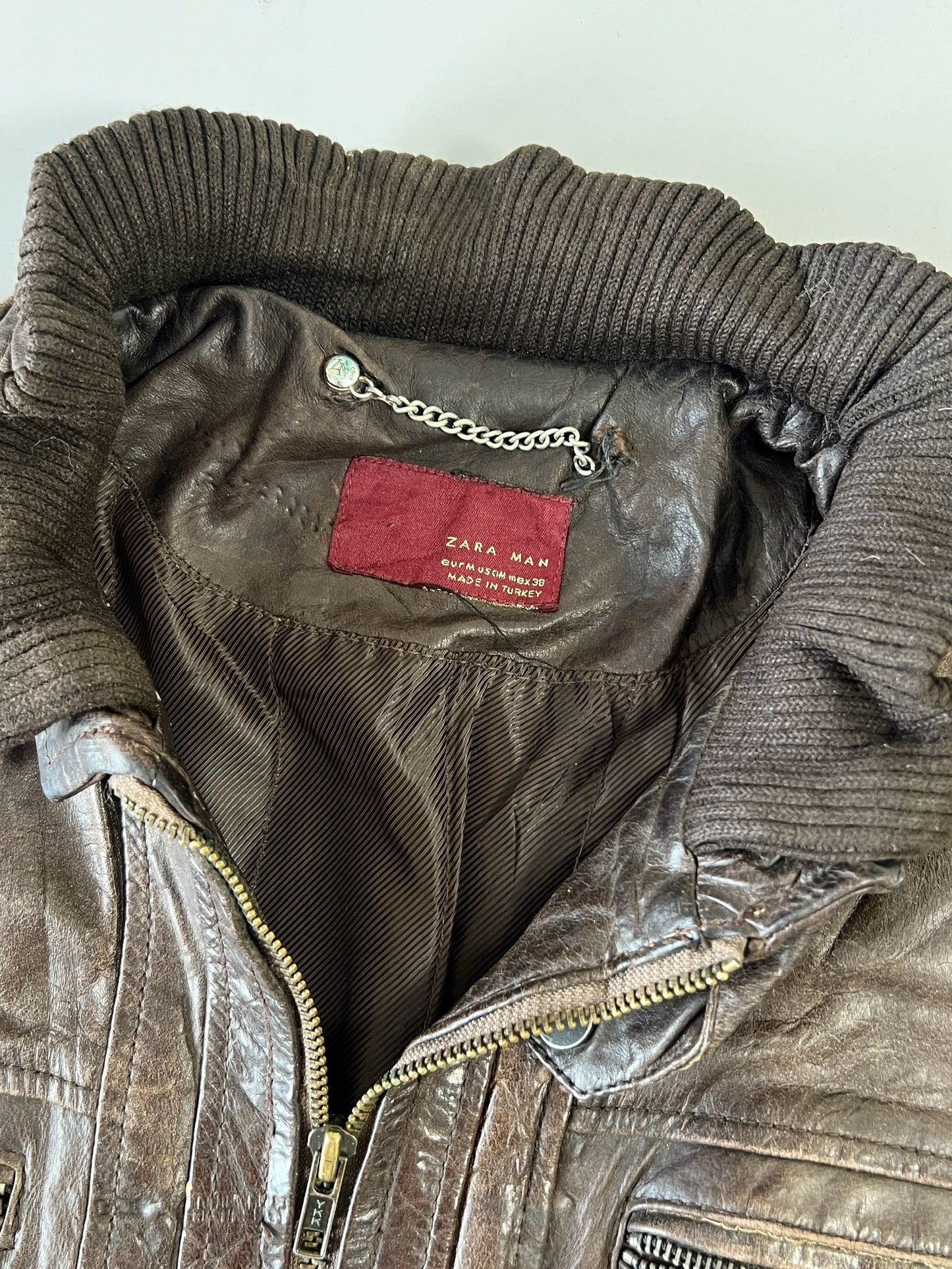 ZZara Man Original Leather Jacket (M)