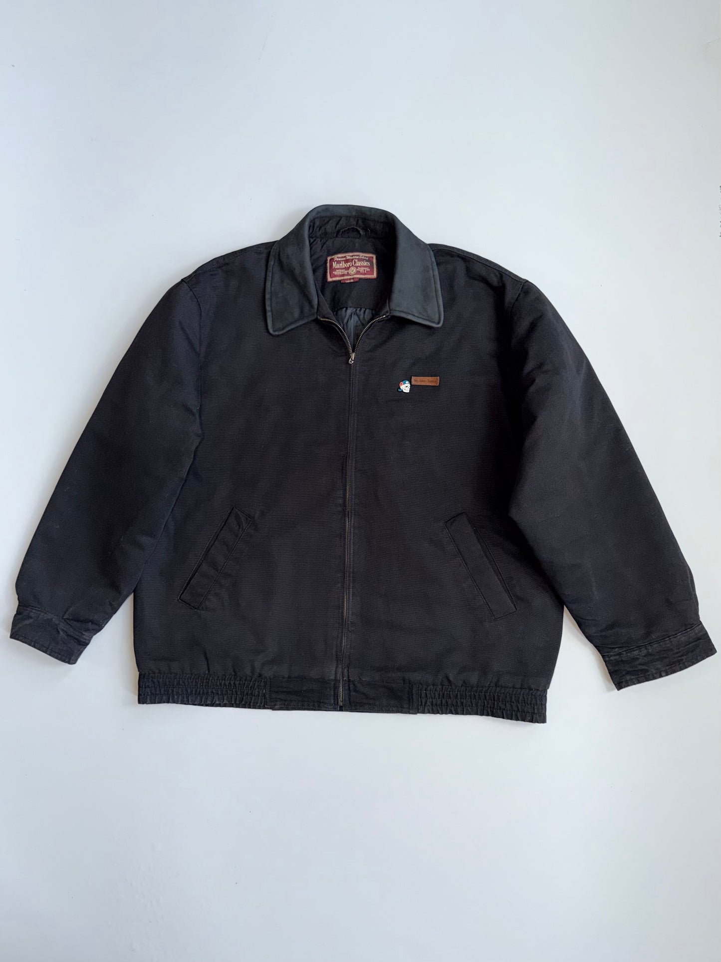 !         Vintage Marlboro Classics Heavy 100% Cotton Jacket | Leather Collar | Work Jacket very rare (XL)
