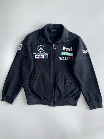 McLaren F1 x Mercedes-Benz x West | Vintage Racing Sweatshirt Jacket | Faded Black | (M)