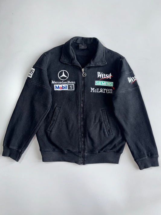 McLaren F1 x Mercedes-Benz x West | Vintage Racing Sweatshirt Jacket | Faded Black | (M)