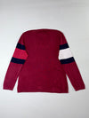 Tommy Hilfiger Flag Logo Sweater  Burgundy Colorblock (L)