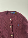 Polo Ralph Lauren Cable Knit Cropped Cardigan – Burgundy Women’s  (S)