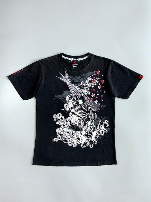 Vintage Vansion Japanese Koi Fish Sakura Graphic Tee (M)