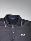 Fila Long Sleeve Polo Shirt – Black with Grey(L)