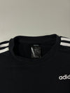 Adidas Essentials Black 3-Stripes Crewneck Sweatshirt (S)
