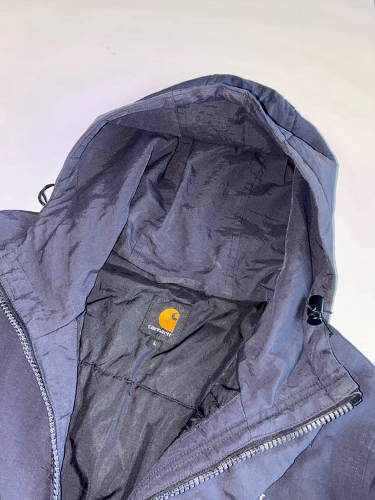 Carhartt | Navy Padded Hooded Bomber Jacket (Xl)