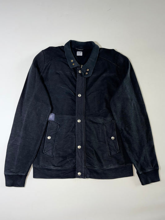 C.P. Company Black Snap Zip Jacket – Knit Collar (XL)