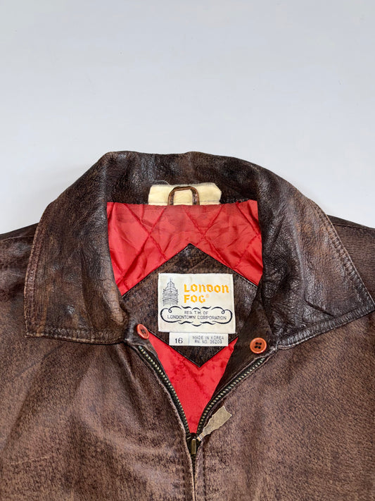 London Fog’s Premium Oversized Leather Jacket (S)
