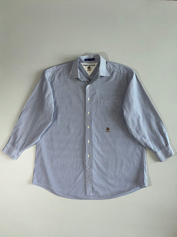Tommy Hilfiger Crest Striped Dress Shirt (2XL/3XL)