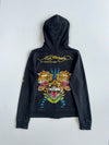 Ed Hardy | Black Gold Eternal Love Tiger Zip Hoodie Women’s (Xs)