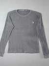 Polo Ralph Lauren Grey Waffle Knit Thermal Long Sleeve (M)