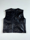 Vintage K'era Black Leather Zip-Up Utility Vest (XL)
