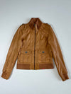 EDC 1968 San Francisco Tan Leather Bomber Jacket (S)