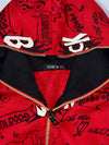 Back Sports Red Graffiti Print Zip-Up (M)