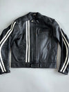 N.R.P. Vintage Leather Motorcycle Racing Jacket (Paded)(M)