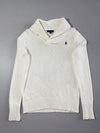Ralph Lauren Women's Cream Chunky Knit Shawl Collar Sweater – (S)