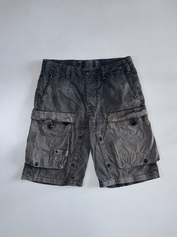 G-Star Raw | Washed Grey Cargo Shorts (W:34|L:23)