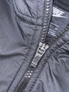 Nike Fleece Zip Hoodie – Black, Mixed Fabric Panels, (S)