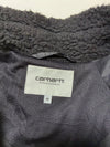 Carhartt WIP Sherpa Fleece Zip Jacket with Nylon Pocket – Black (M)