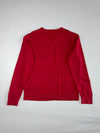 Tommy Hilfiger | Red Cotton Cashmere V-Neck Sweater | (XL)