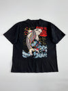 Pansion Japanese Koi Fish Great Wave Graphic Tee – Black (2XL/3XL)