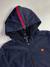 Ellesse Colorblock Half-Zip Fleece Hoodie – Navy & Olive Green (L)