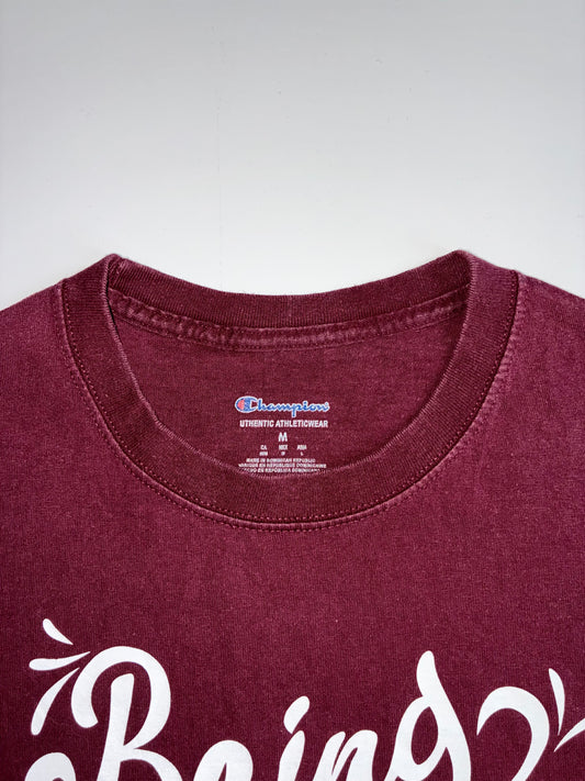 Champion “Being Music” Graphic Tee - Maroon (S/M)