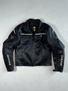 Dainese Black Leather Motorcycle Jacket PADDED (S)