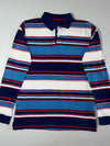 Tommy Hilfiger Multicolor Striped Long Sleeve Rugby Polo (M)