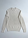 Lacoste Classic Fit Waffle Knit Crewneck Sweater – Cream (M)