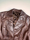 Vintage Brown Leather Blazer Jacket Women’s (S)