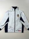 Nike Vintage White Track Jacket Full Zip Navy Collar Retro Sportswear (S)