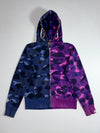 BAPE Color Camo Shark Full-Zip Hoodie – Blue/Purple Split (S)
