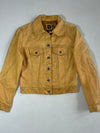 GAP Mustard Tan Leather Trucker Jacket, Women’s (XS)
