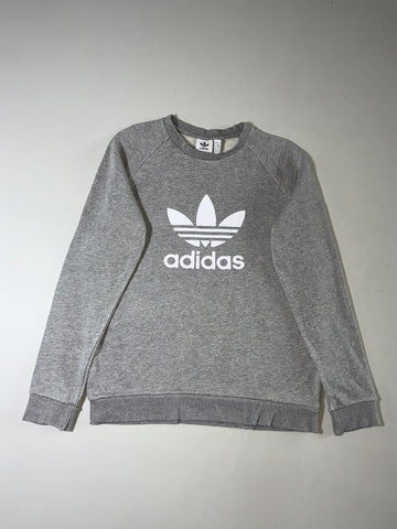 Adidas Originals Trefoil Crewneck Sweatshirt – Heather Grey (L/M)