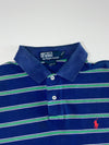 Polo Ralph Lauren Custom Fit Green Navy Striped Polo Shirt(L)