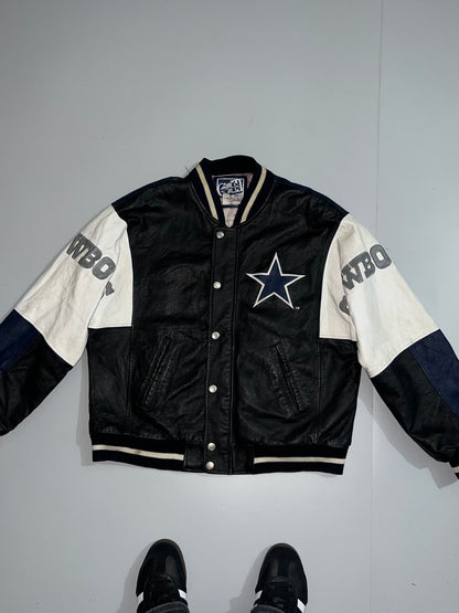 ZVintage Dallas Cowboys (Original Leather Jacket) • 90s NFL G-III Carl Banks
