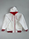 Vintage Gaoma Racing Patch Hooded Bomber Jacket  Red Reversible (XL)