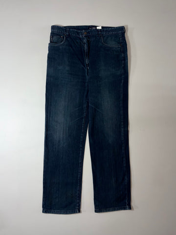 Vintage Armani Jeans AJ Dark Wash Straight Leg Denim (W:36) (L:44)