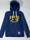 Roots Athletics 1973 Embroidered Full Zip Hoodie – Navy Blue, (S)
