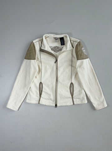 Vintage Harley-Davidson Cream Fleece Zip-Up Jacket Women’s (M)