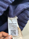 Stone Island Navy Ribbed Shawl Collar Knit Sweater(S)