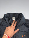 Nike Black Swoosh Lightweight Windbreaker Jacket | Vintage Zip-Up (M/L)