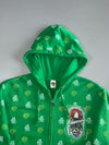Ed Hardy Green Skull Print Zip-Up Hoodie (M/L)