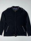 Tommy Hilfiger Black Knit Full Zip Jacket Epaulette Detail – (XL)