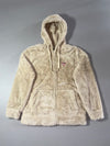 Guess Beige Sherpa Zip Hoodie (S)
